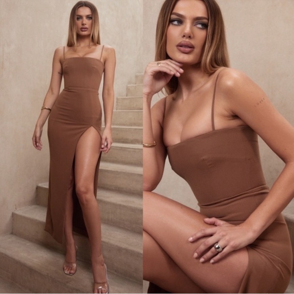 House of CB Brown Midi Dress